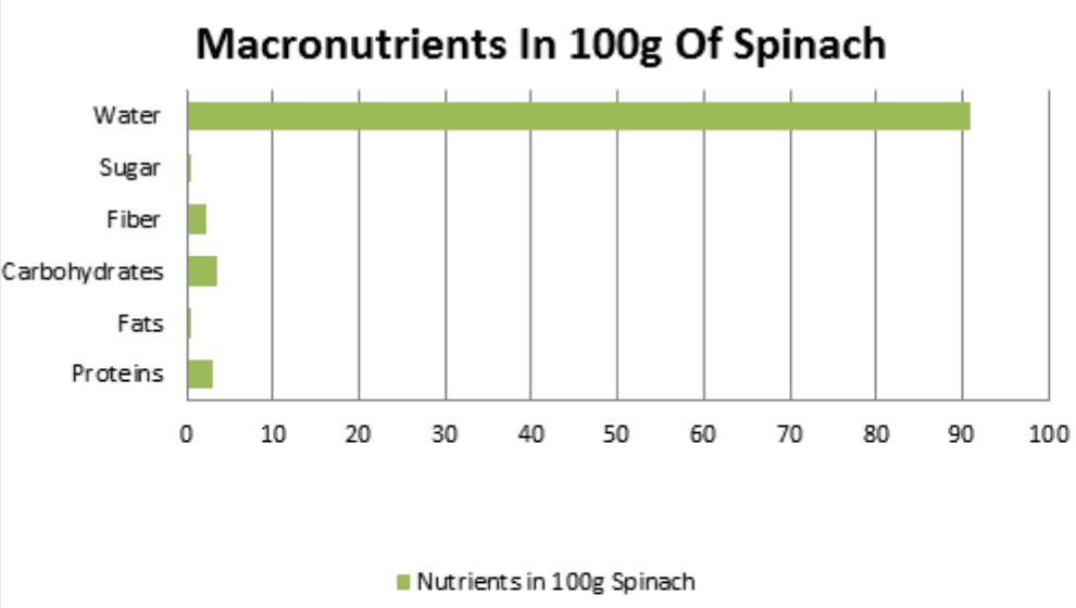 Macronutrients In 100g Of Spinach